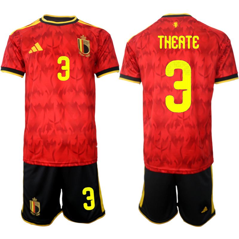Men 2026 World Cup National Team Belgium home red #3 Soccer Jersey->belgium->Soccer Club Jersey